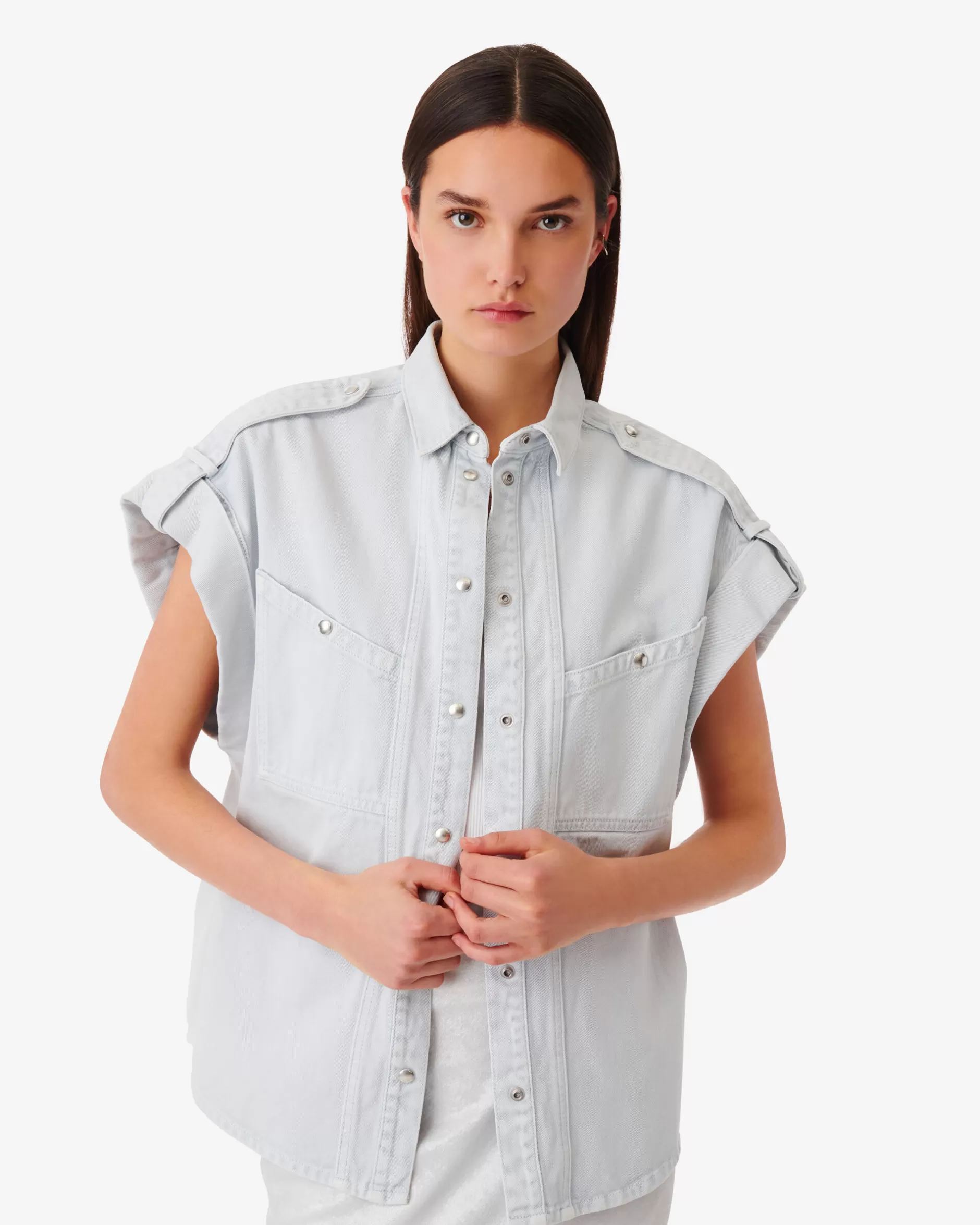 Store Camicia Oversize In Denim Azali Donna Camicie & Top