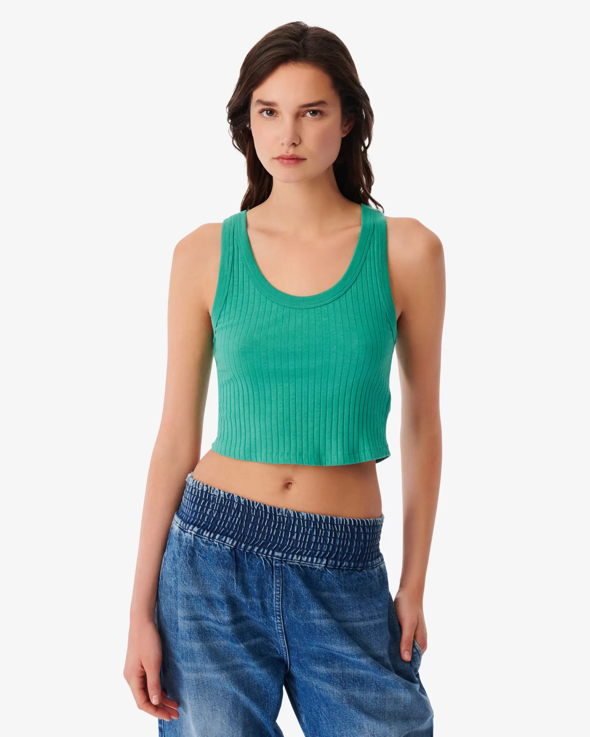 New Canotta Crop A Costine Emma Donna T-Shirts