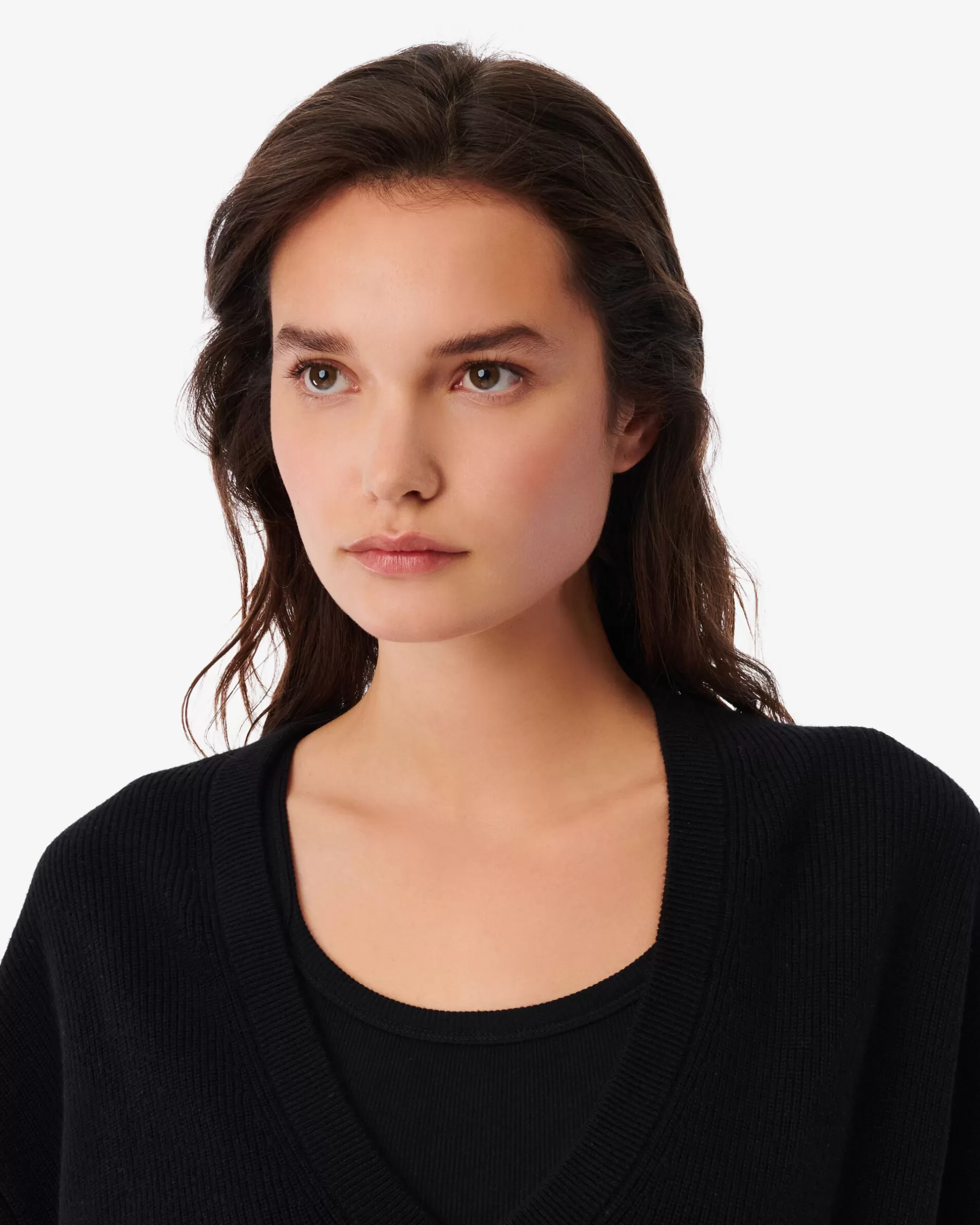 Cheap Maglione Corto Con Scollo A V Viola Donna Maglioni & Felpe