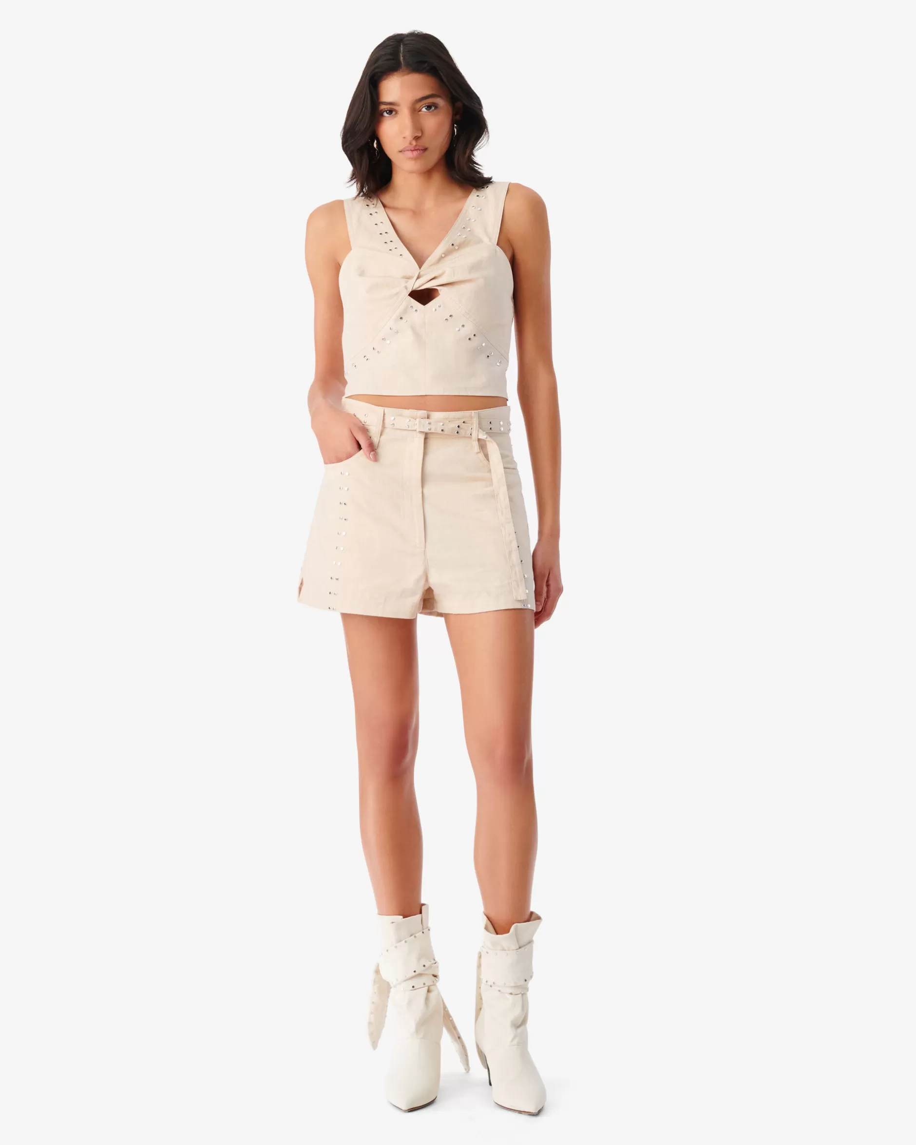 Store Pantaloncini Con Borchie Rimi Donna Gonne & Shorts