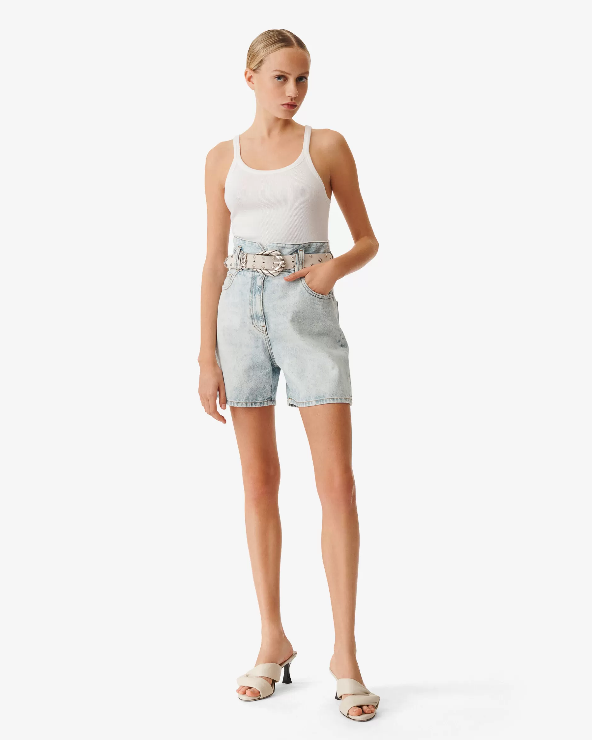 Cheap Shorts In Denim Slavato Pipan Donna Gonne & Shorts