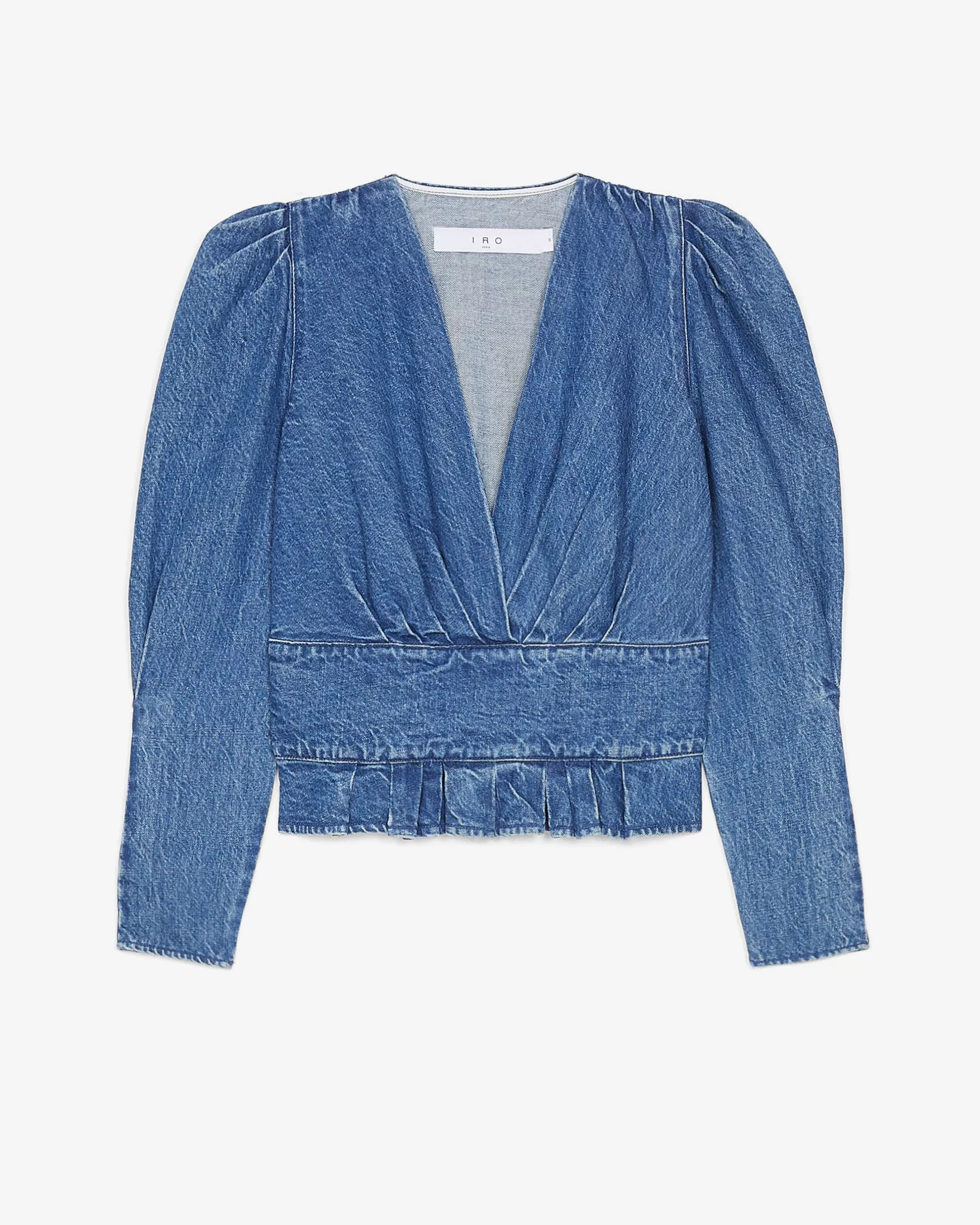 Fashion Top In Denim Con Scollo A V Silja Donna Camicie & Top